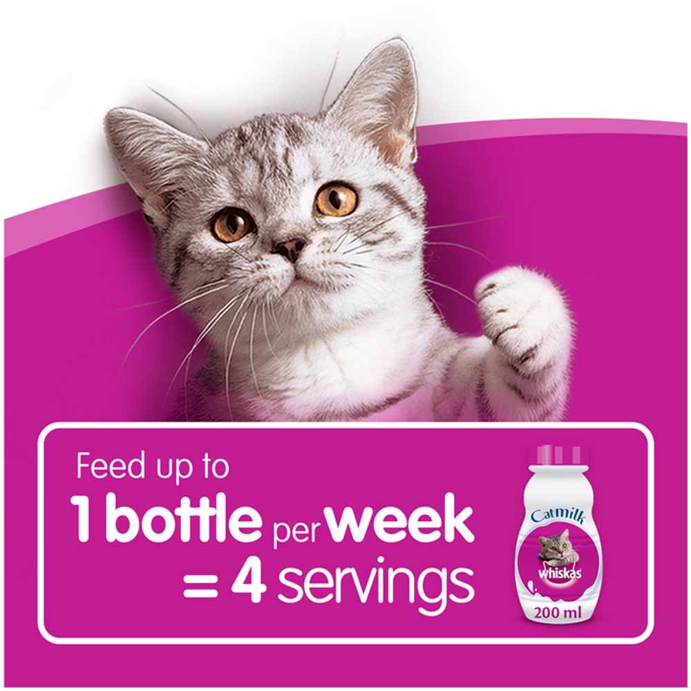 Whiskas Kitten Cat Milk Bottle 3 x 200ml Image 6