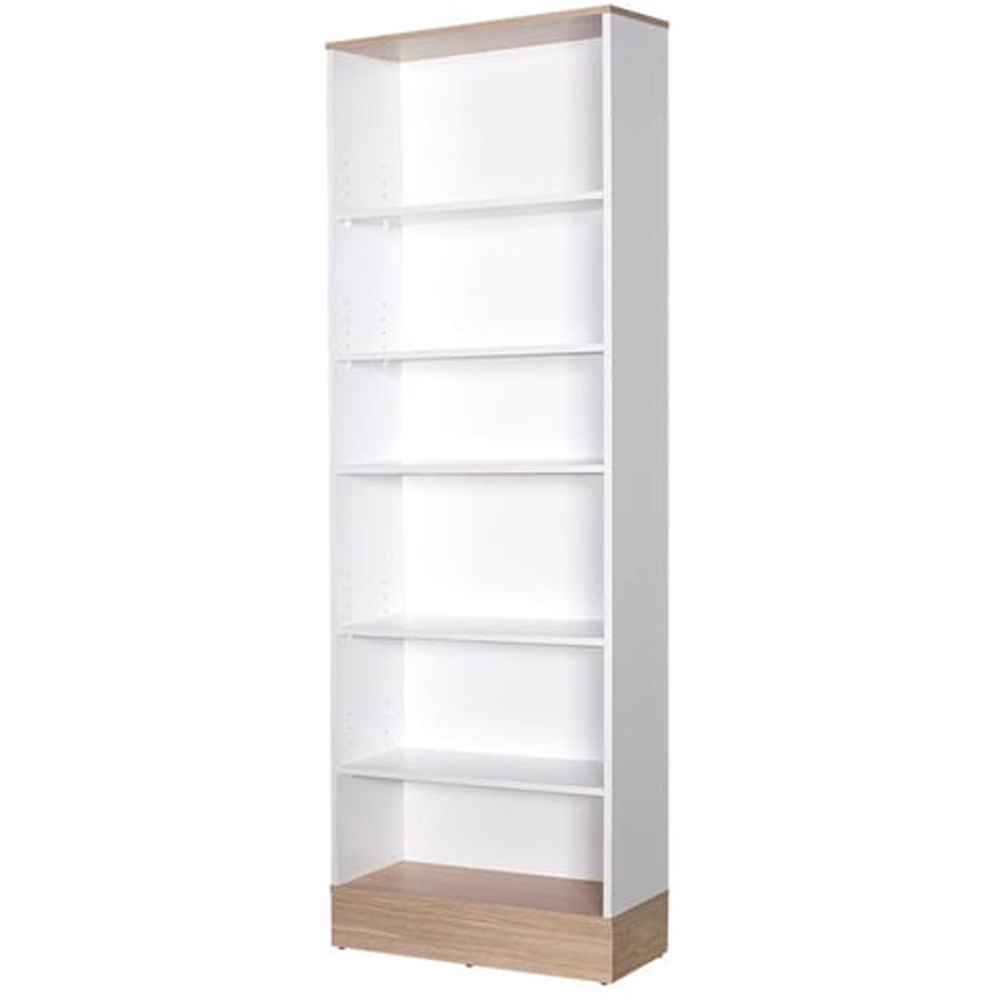 FWStyle 6 Tier White and Oak Shelving Unit Image 2