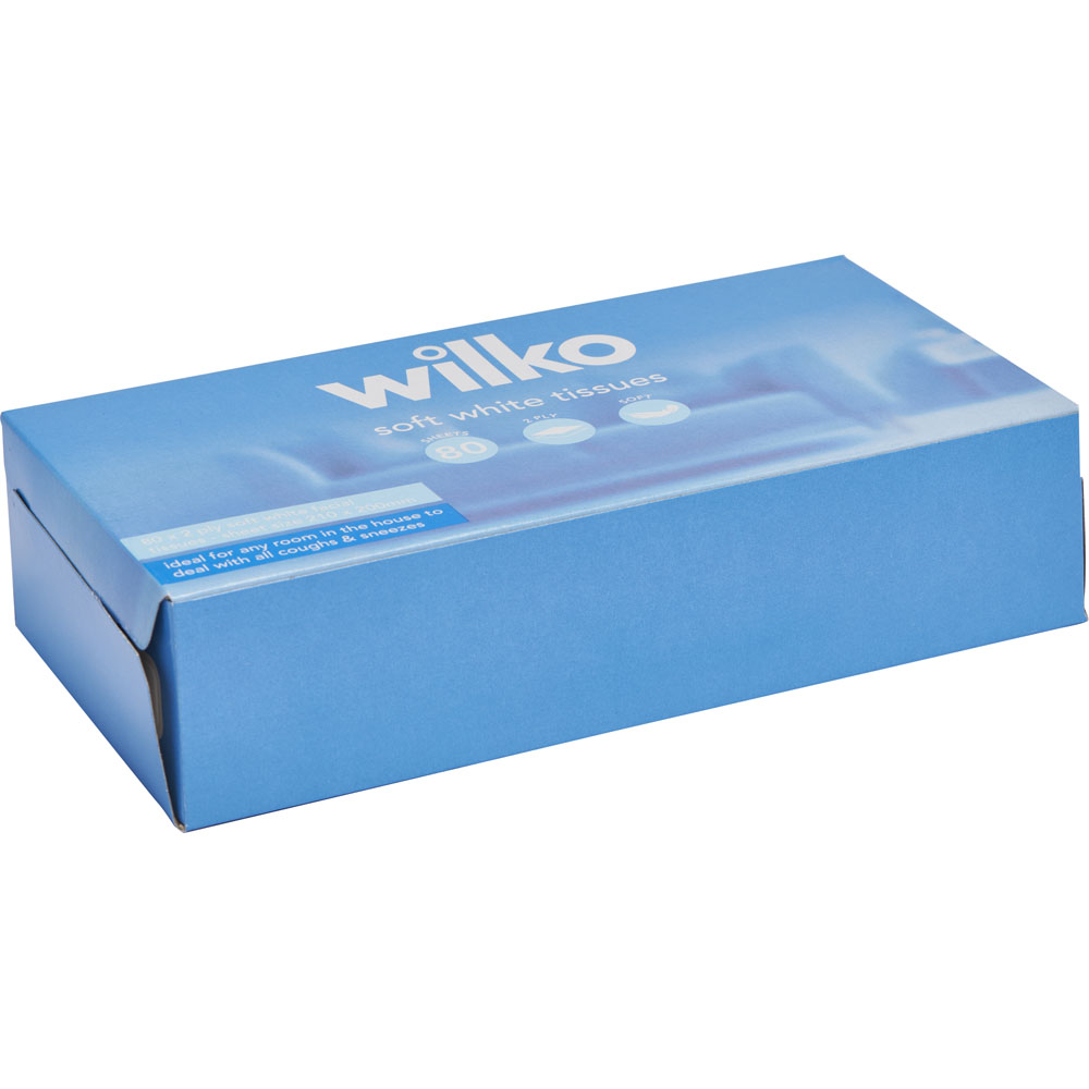 Wilko Soft White Tissues 80 Pack 2 Ply Image 3