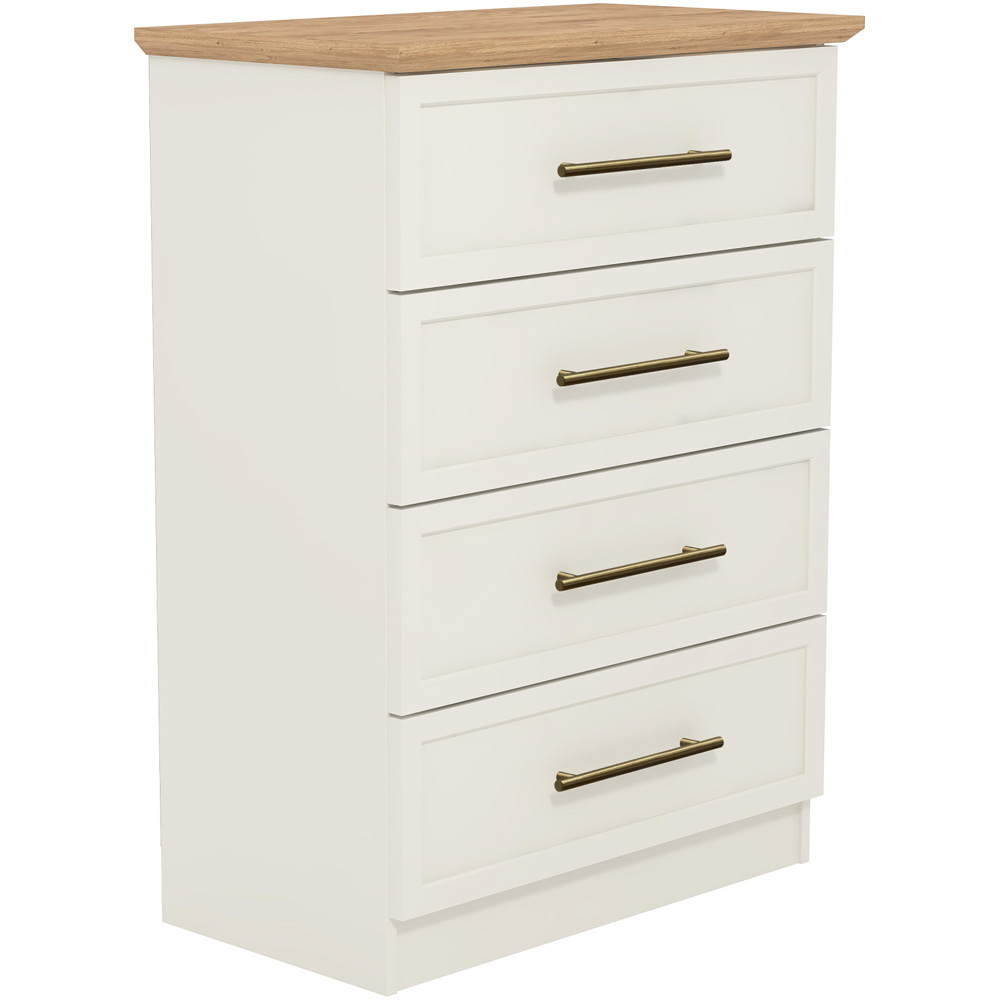 GFW Lyngford 4 Drawer Ivory Chest of Drawers Image 2