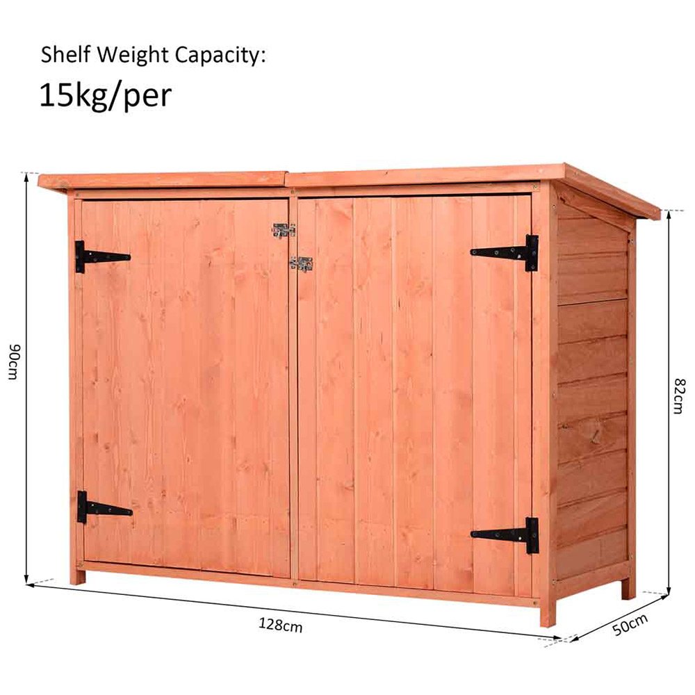 Outsunny 4.2 x 1.6ft Double Door Tool Shed Image 5