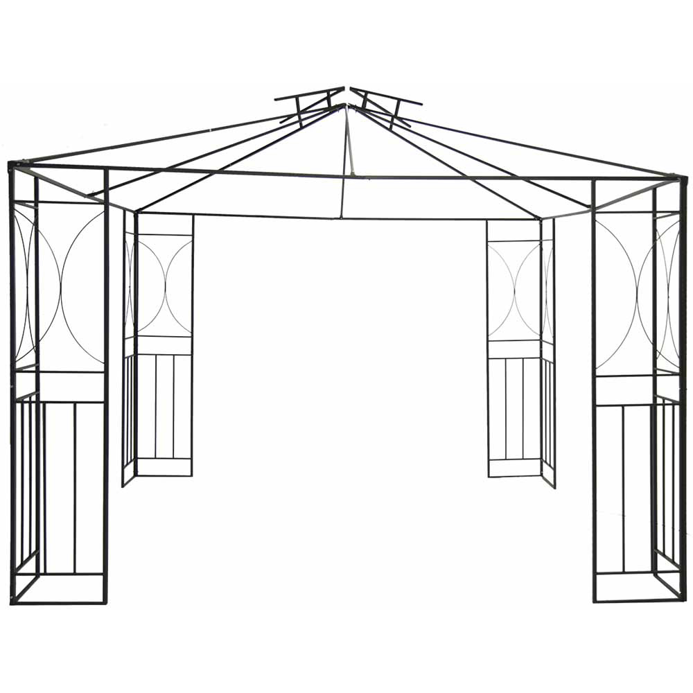 Charles Bentley 3 x 3m Steel Art Gazebo with Fly Screen Image 5