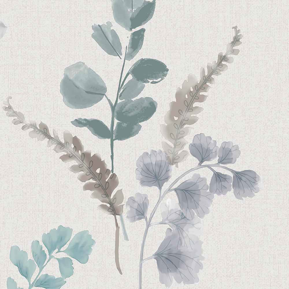 Wilko Watercolour Garden Blue Wallpaper Image 2