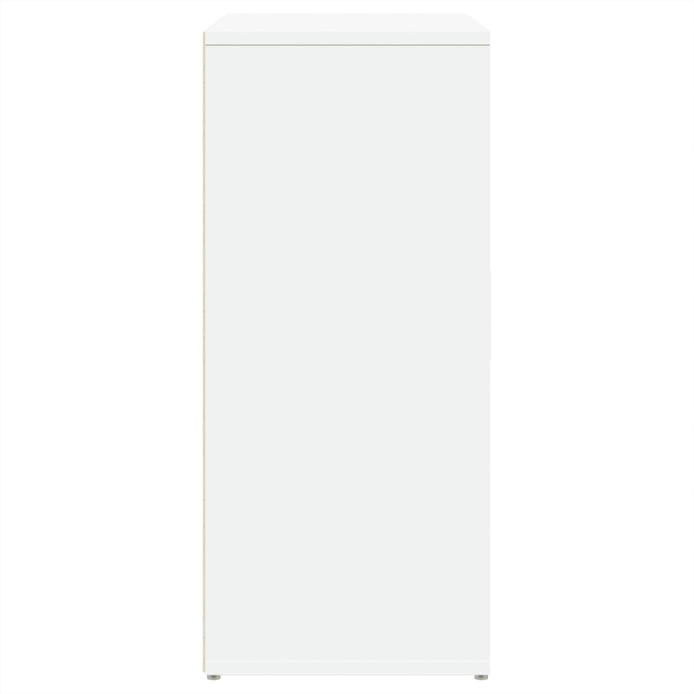 vidaXL Single Door 3 Drawer White Sideboard Image 5