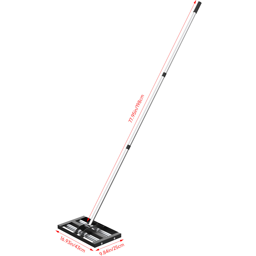 Living and Home Aluminium Alloy Roller Lawn Levelling Rake 43 x 25cm Image 6