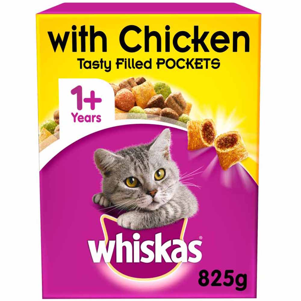 Whiskas Complete Chicken and Vegetables Dry Cat Food 825g Image 1