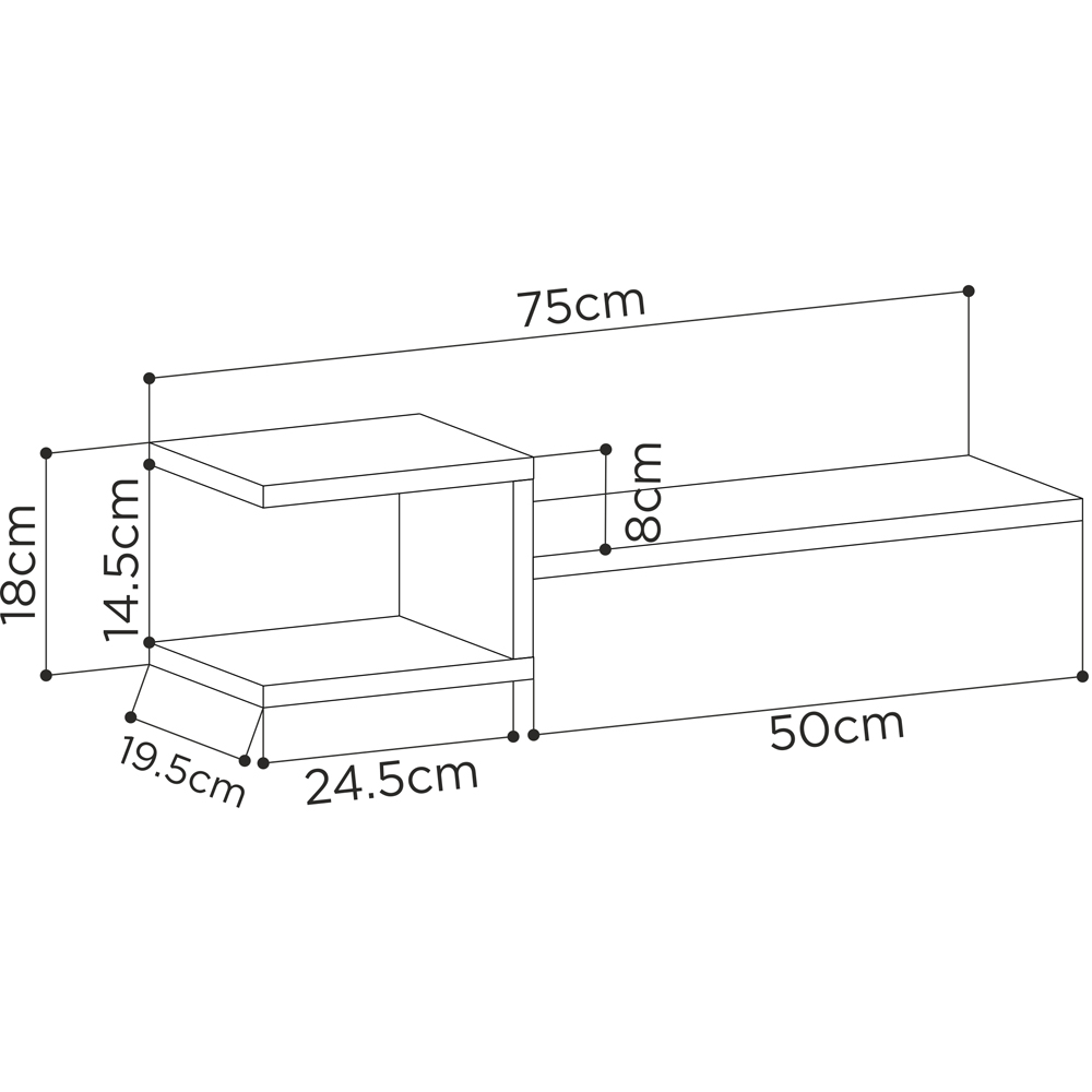 Decortie Natural Oak Wall-Mounted Floating Shelf Set 2 Pack Image 6