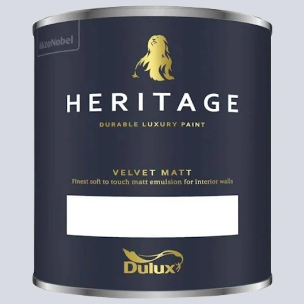 Dulux Heritage Walls and Ceilings Light French Grey Velvet Matt Emulsion Paint 1L Image 2