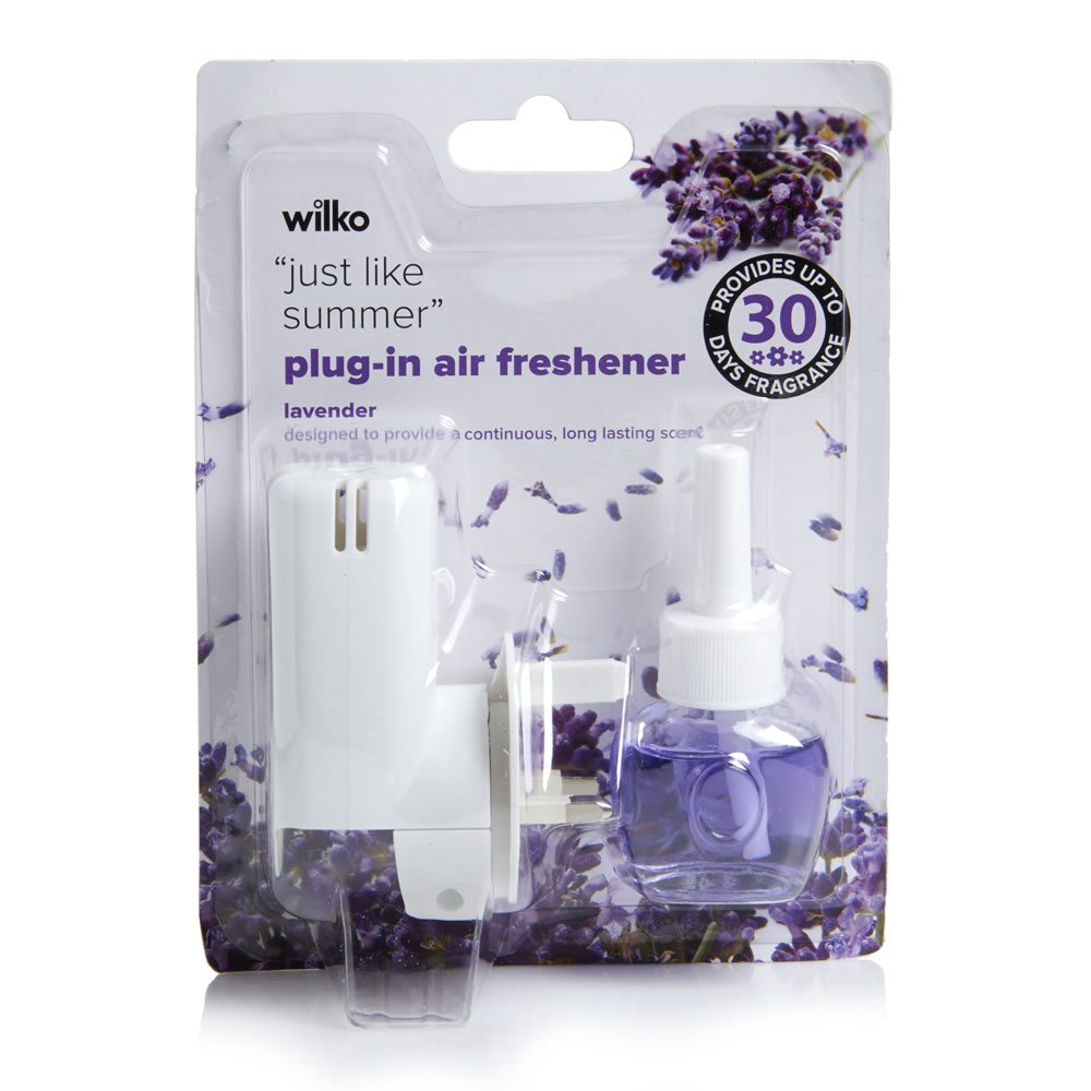 Wilko Lavender Plug In Air Freshener Starter Kit 20ml Image