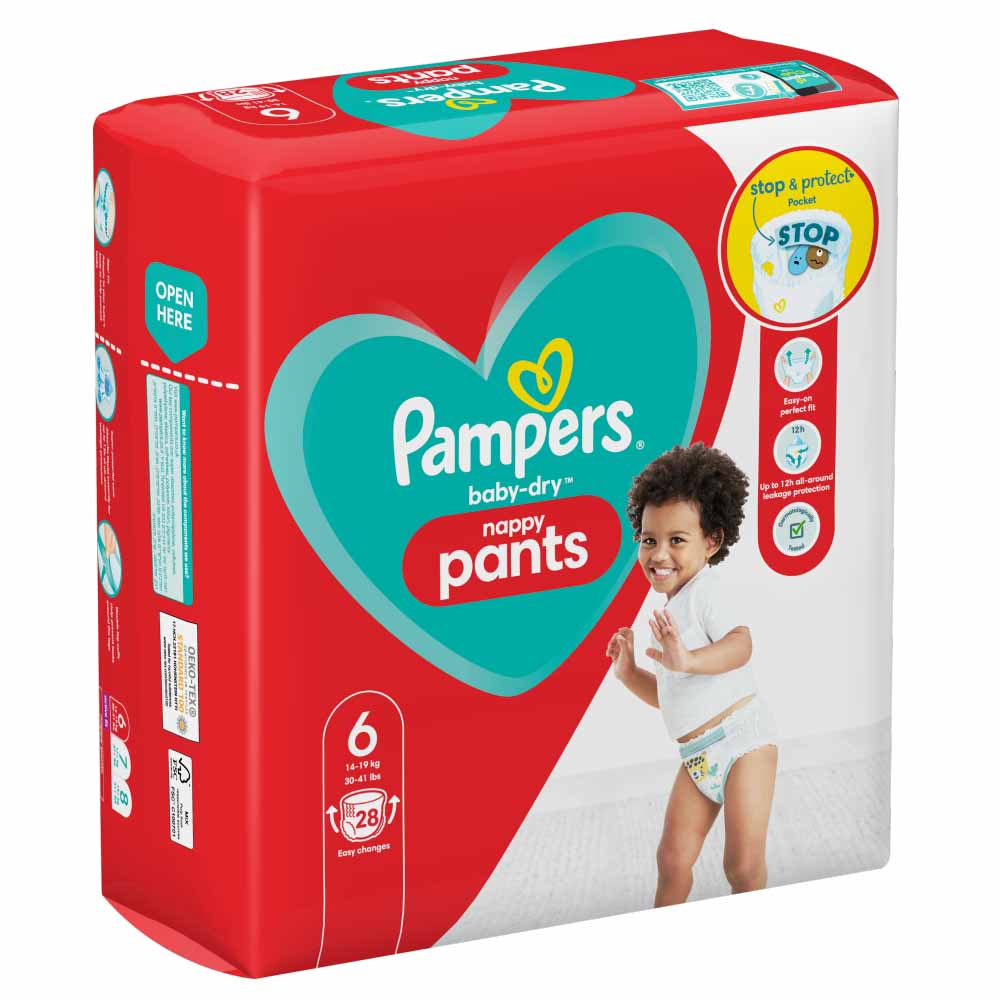 Pampers Baby Dry Size 6 Dry Pants 25 pack Image 2