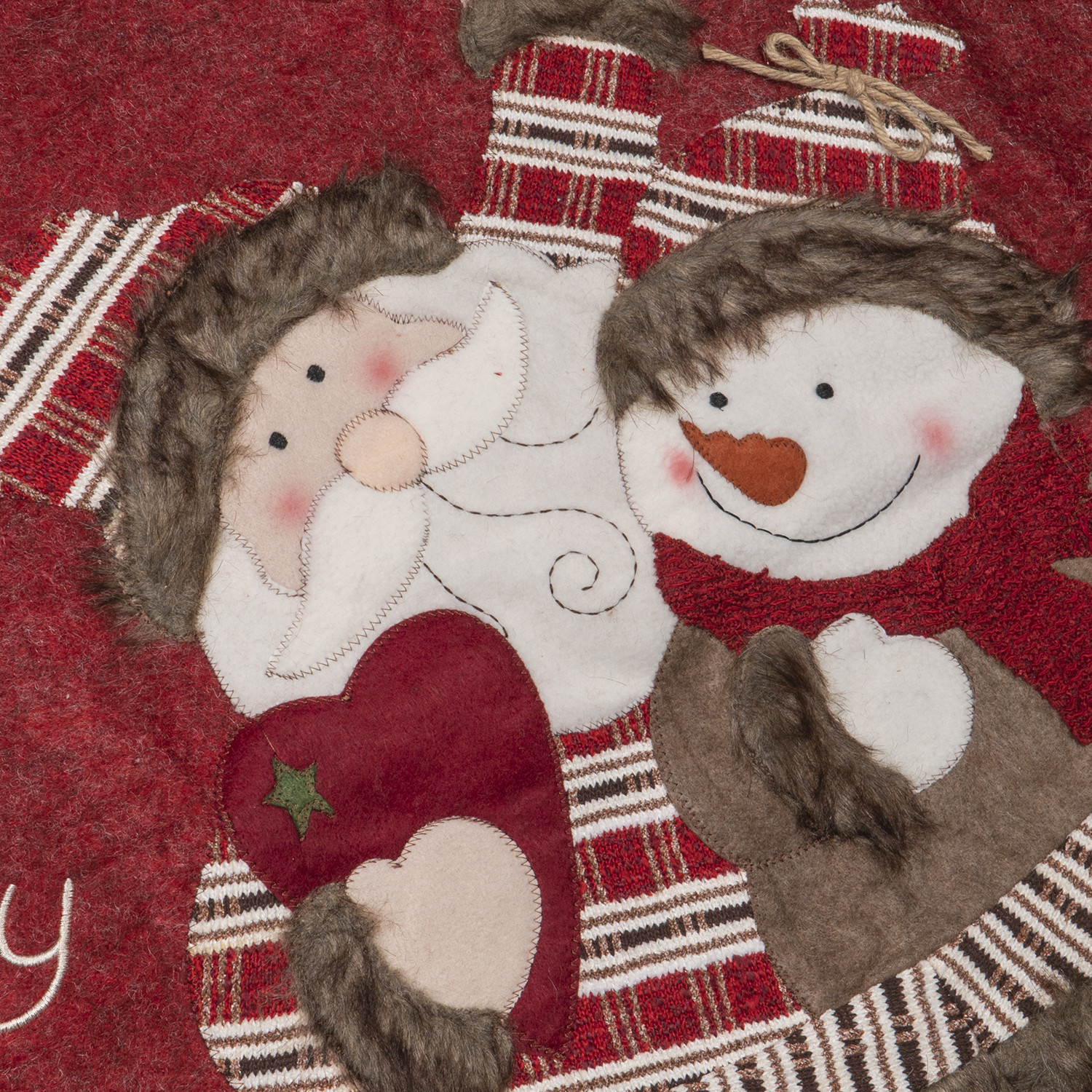 Santa and Snowman Tree Skirt Image 3
