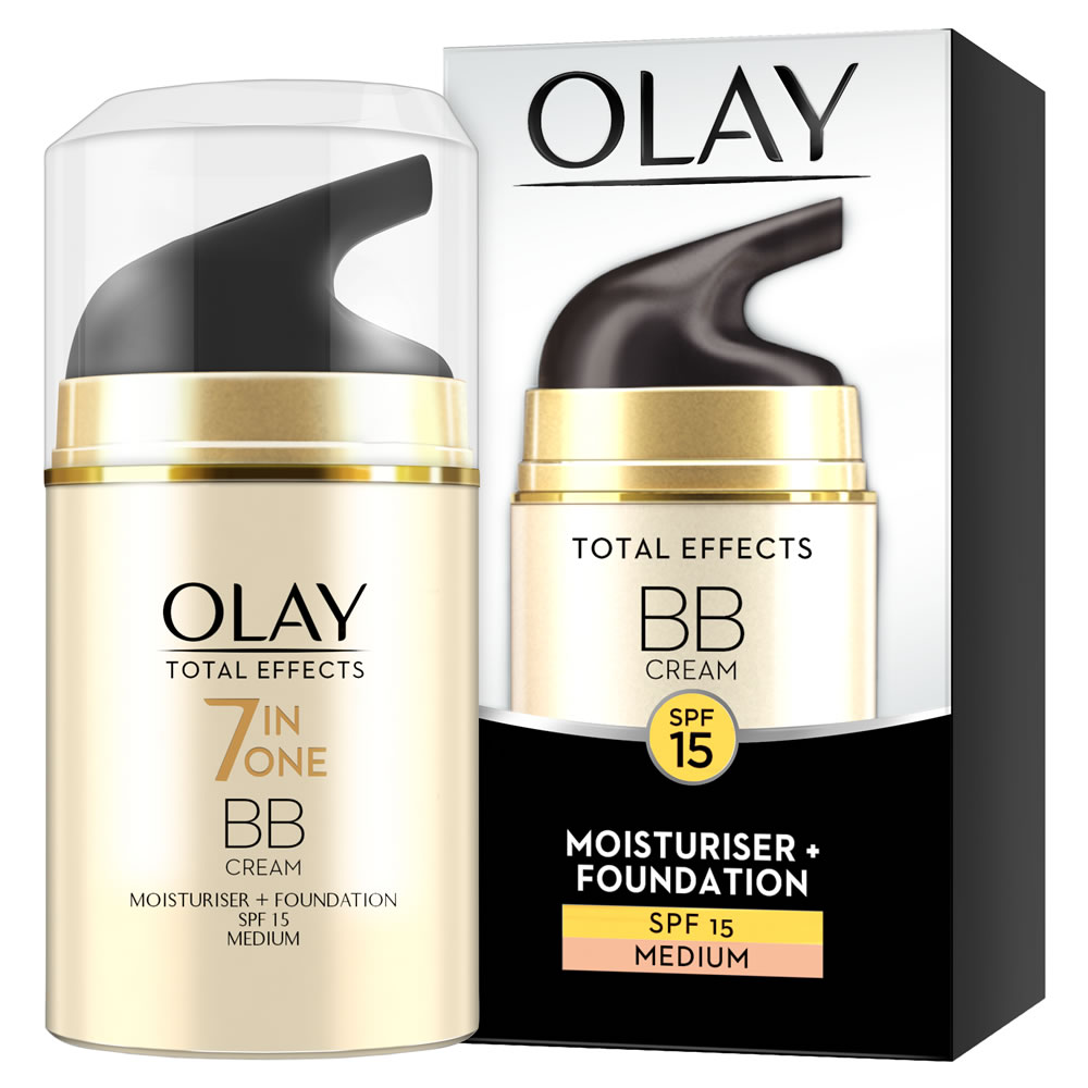 Olay Total Effects BB Cream Moisturiser and Foundation Medium 50ml Image 2