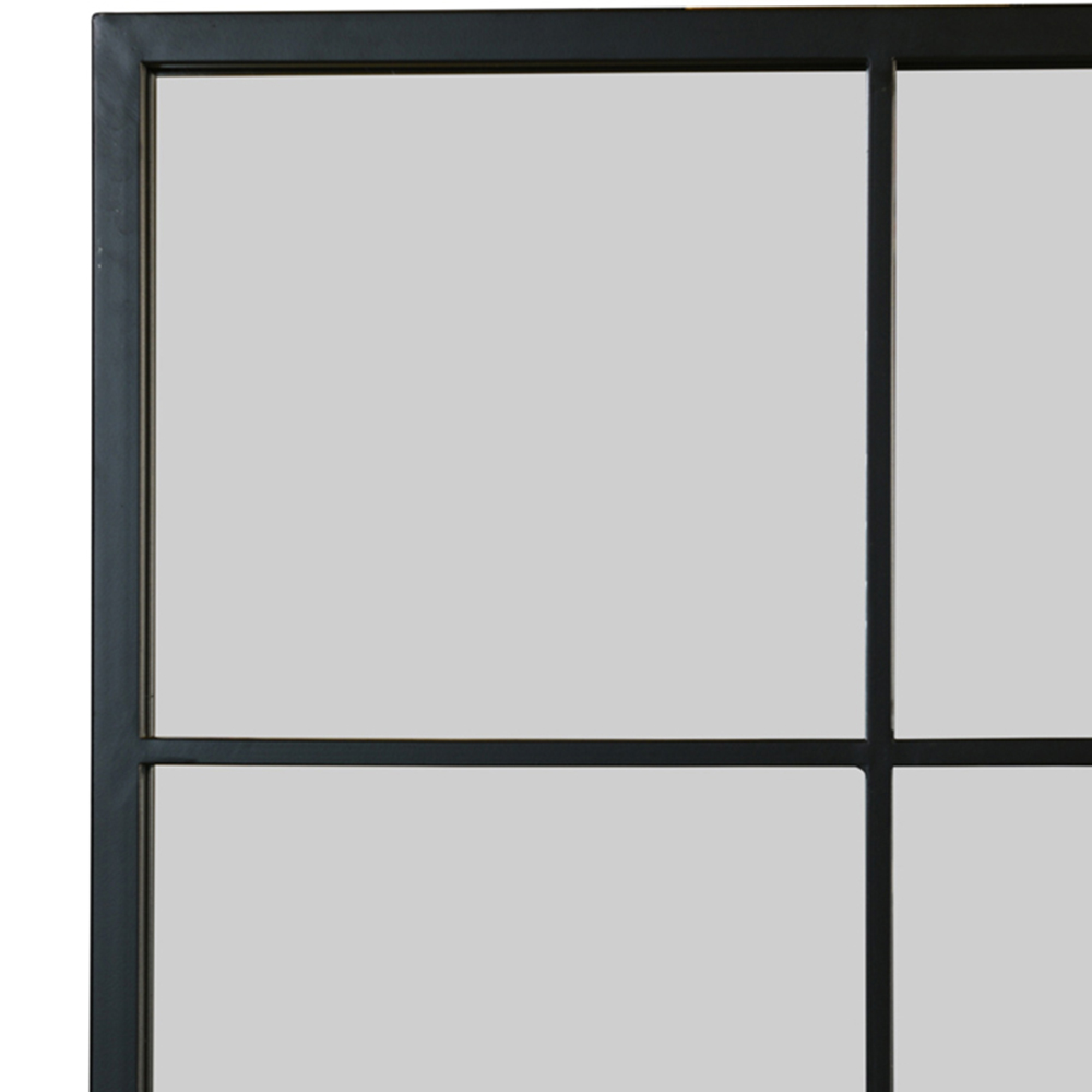 MirrorOutlet The Genestra Black Modern Window Garden Wall Mirror 174 x 110cm Image 5