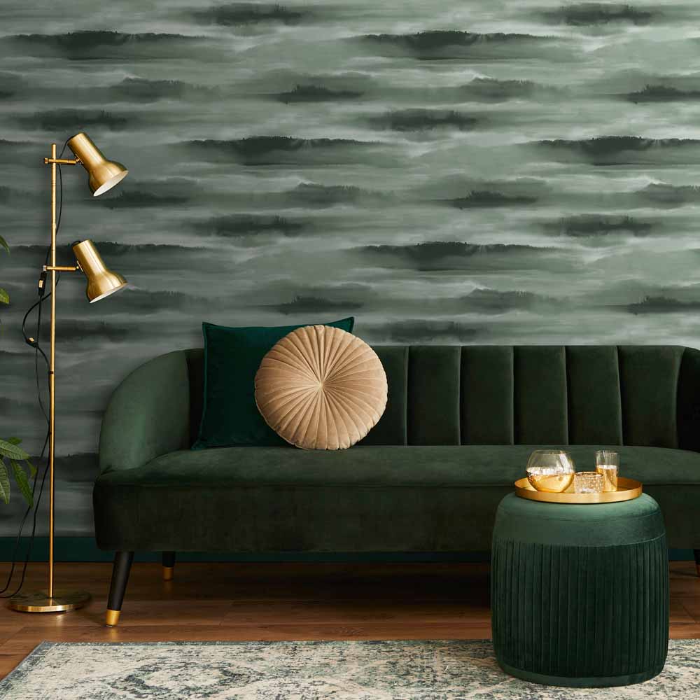 Muriva Horizon Green Wallpaper Image 4