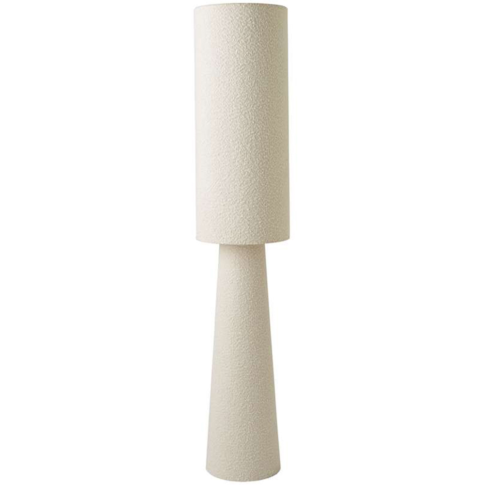 ValueLights Ash Cream Boucle Midi Floor Lamp and Bulb Image 1