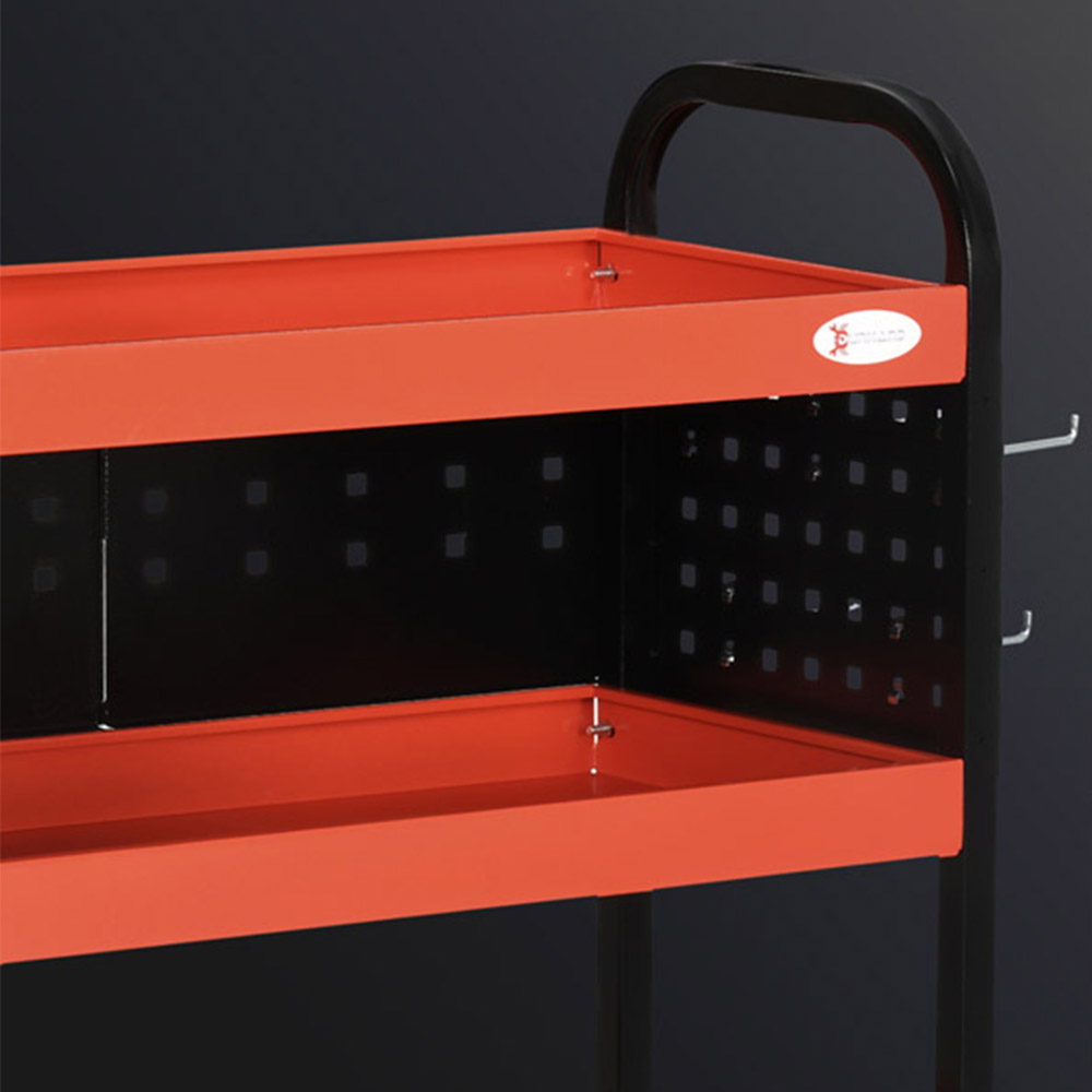Durhand Black and Red 3 Shelf Tool Trolley Image 5