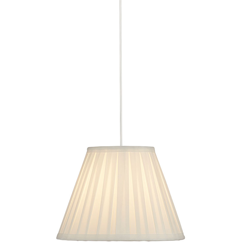 Lighting Collection Barnes White Pleated Tapered Lamp Shade 25cm Image 3