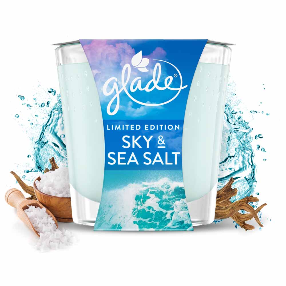 Glade Candle Sky and Sea Salt Air Freshener 129g Wilko