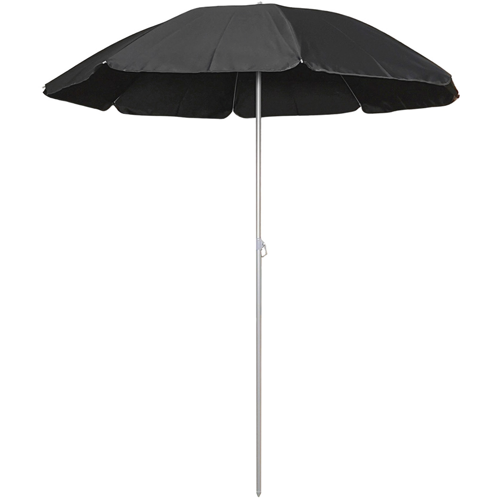 Samuel Alexander Lightweight Garden Parasol with Black Canopy 1.94m Image 1