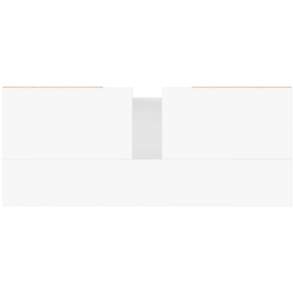 vidaXL Single Door 4 Open Shelf White Bathroom Cabinet Image 9