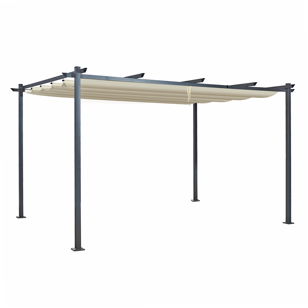 Oseasons Acorn 4 x 3m Creamy White Rectangular Pergola Image 2