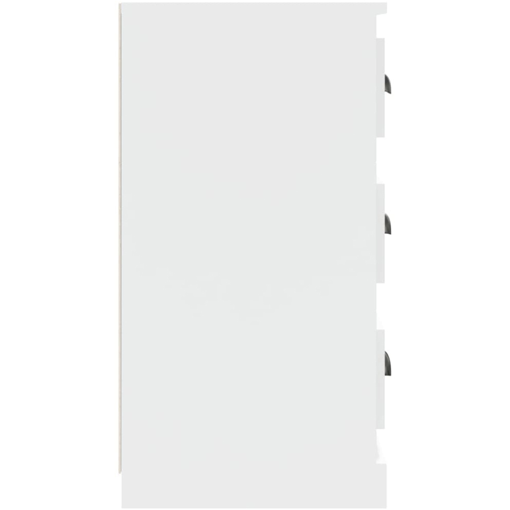 vidaXL 3 Drawer White Sideboard Image 5