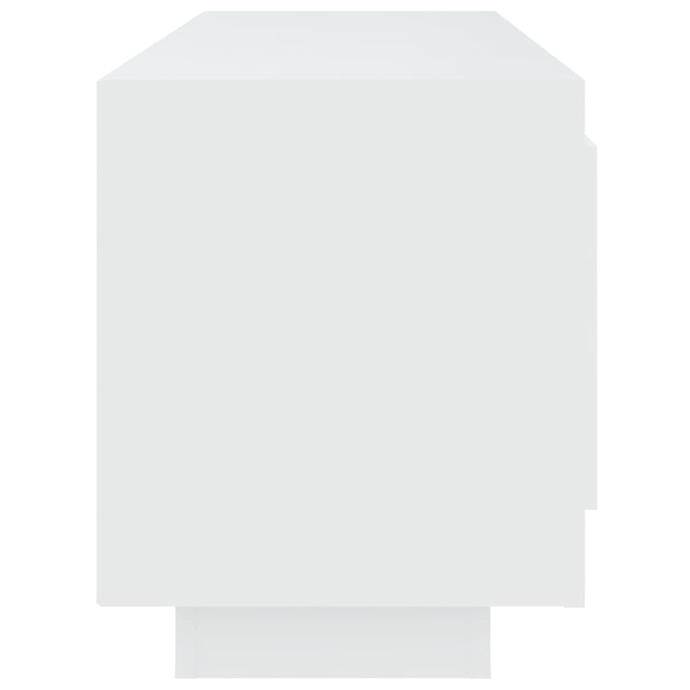 vidaXL 2 Door 2 Shelf White TV Cabinet Image 6