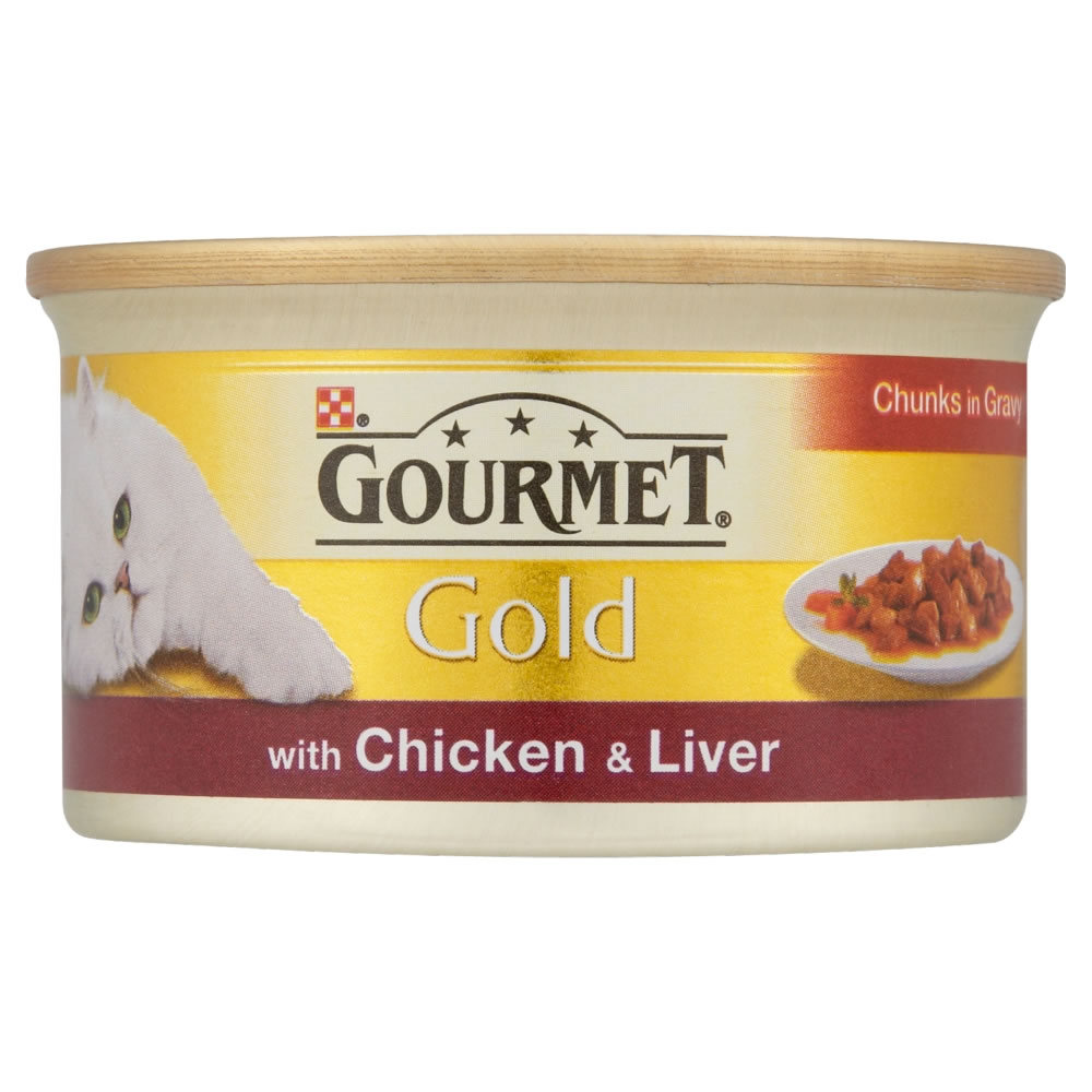 Gourmet Gold Chicken Liver Tinned Cat Food 85g Wilko