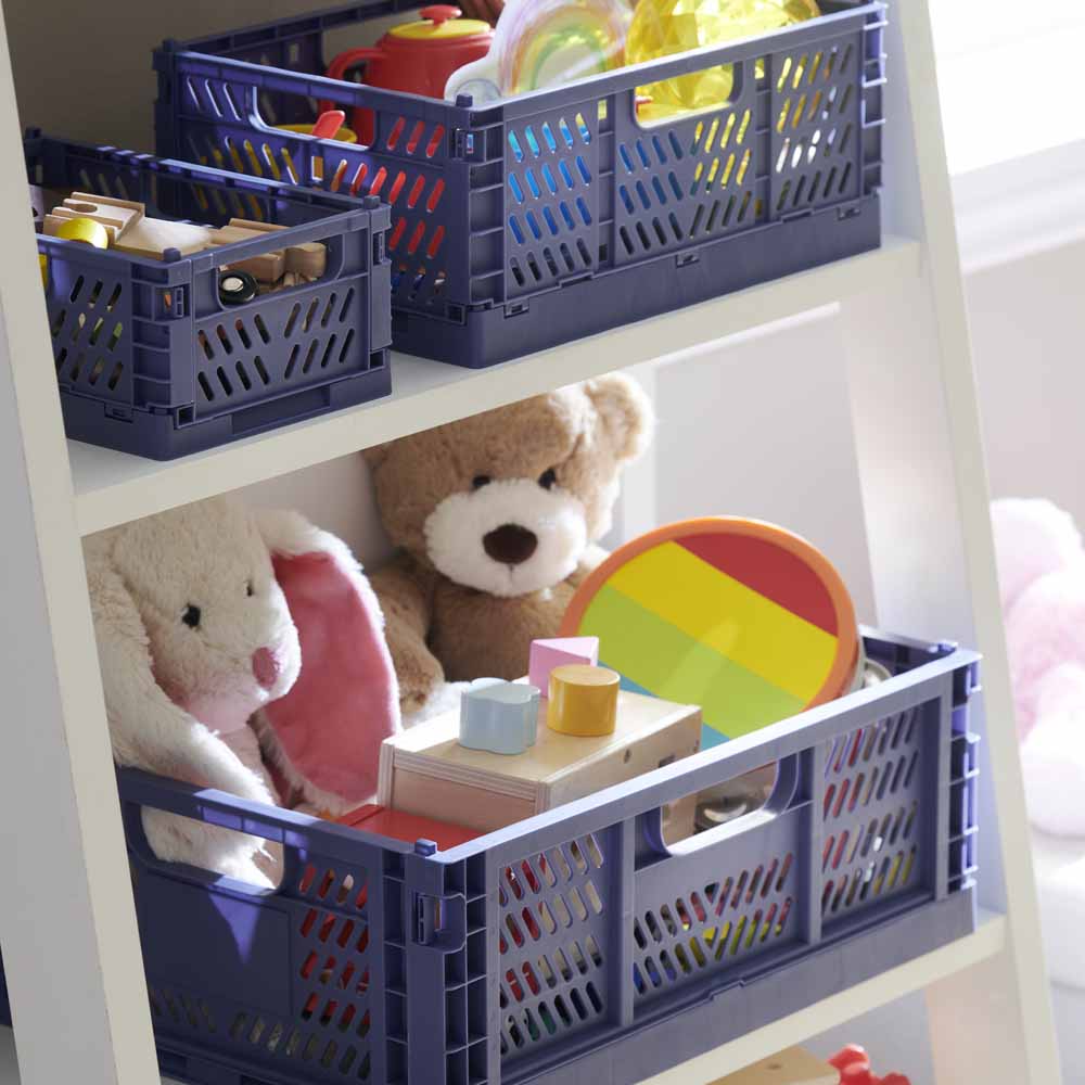 Wilko Blue Large Folding Crate Wilko