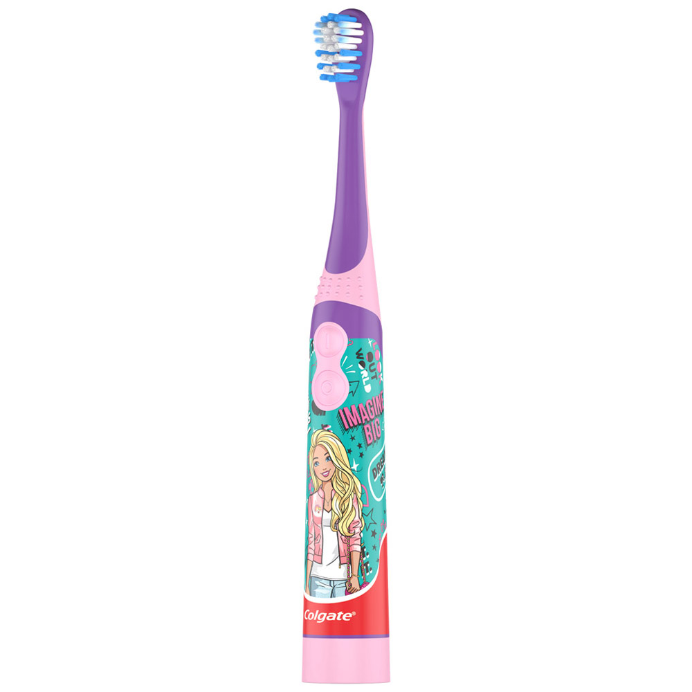 Colgate Kids' Barbie Battery Powered Extra Soft Toothbrush 3+ Years Image 2