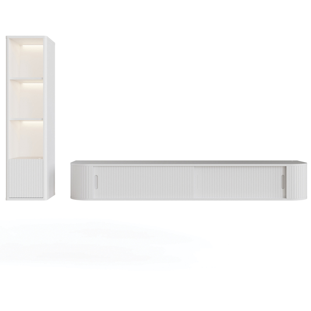 GFW Mateo White 2 Piece Living Room Furniture Set Image 2