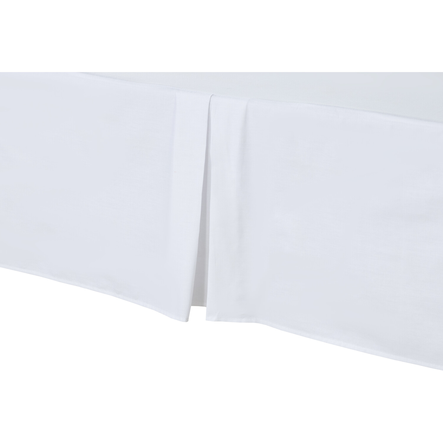 Polycotton Valance Bed Sheet - White / Single Image 2