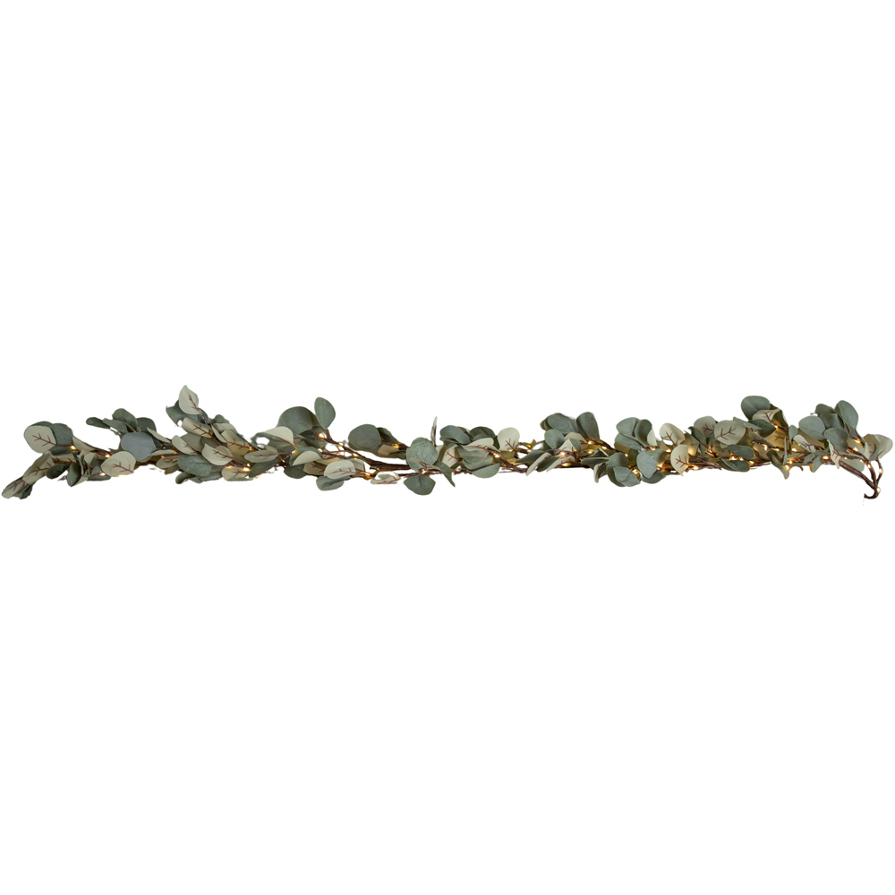 Samuel Alexander 130 Warm White LED Eucalyptus Christmas Garland 180cm Image 1