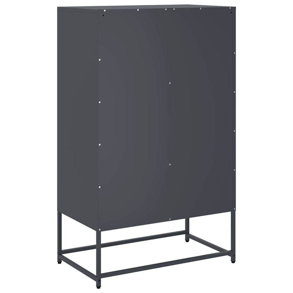 vidaXL 2 Door 2 Drawer Anthracite Cold-Rolled Steel Highboard Image 7