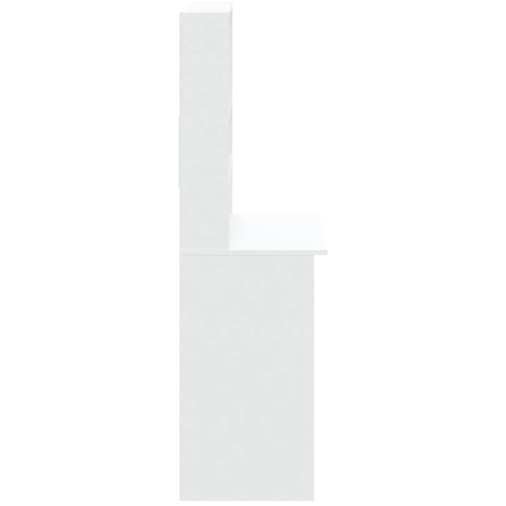 vidaXL 4 Shelf Study Desk White Image 5