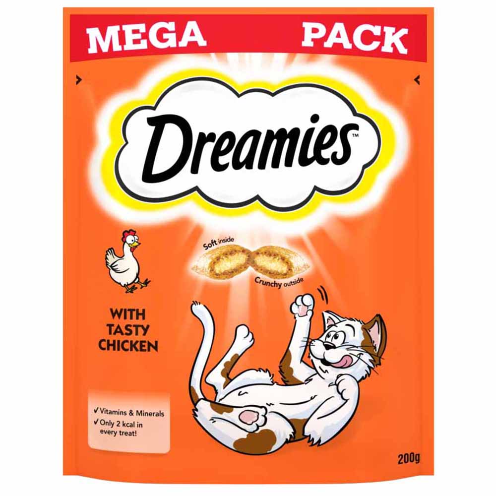 Dreamies Tasty Chicken Cat Treats Mega Pack Case of 6 x 200g Image 3