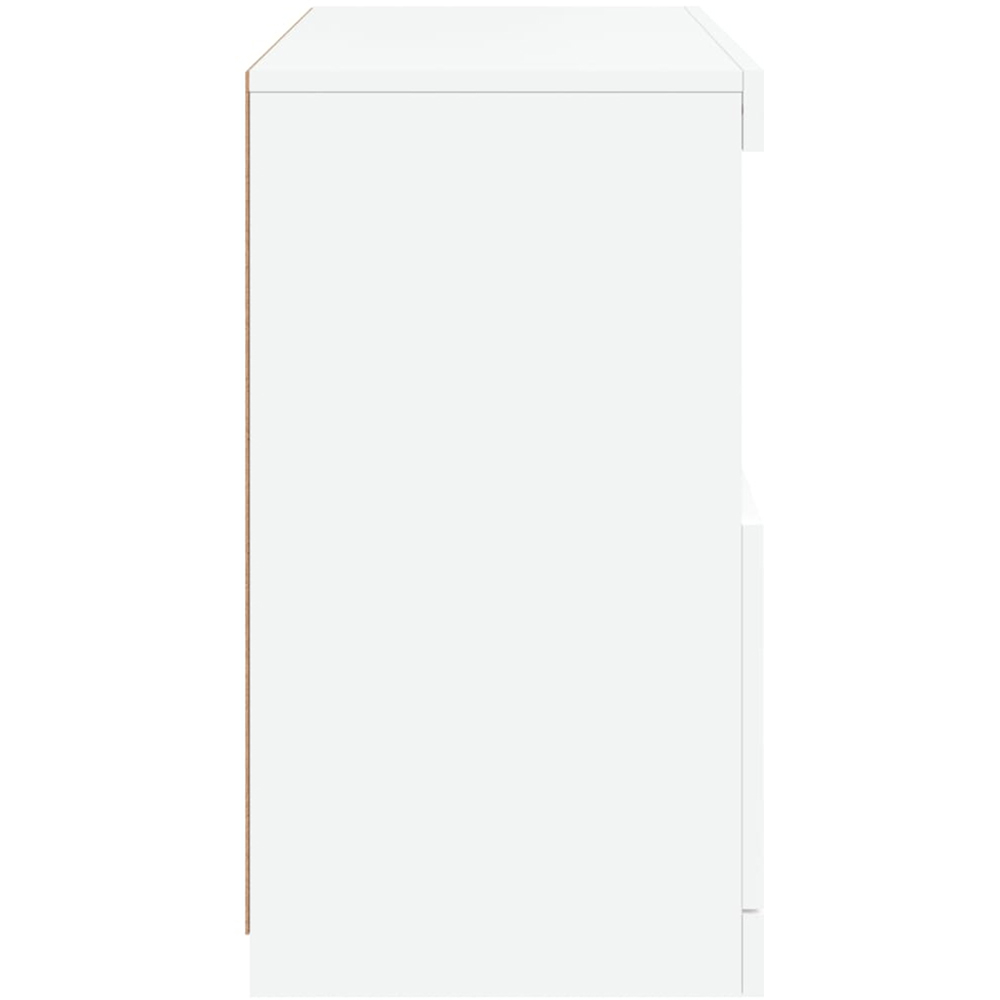 vidaXL 2 Door 2 Shelf White LED Sideboard Image 7