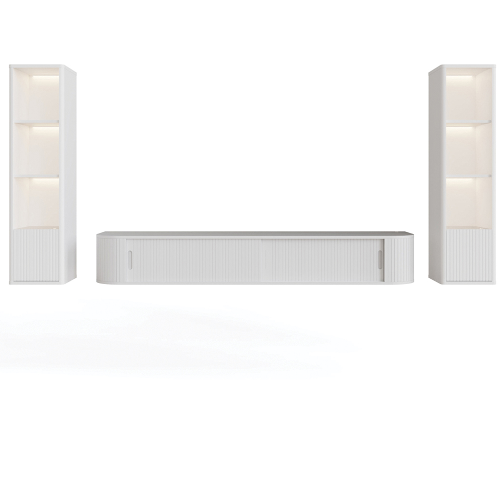 GFW Mateo White 3 Piece Living Room Furniture Set Image 3