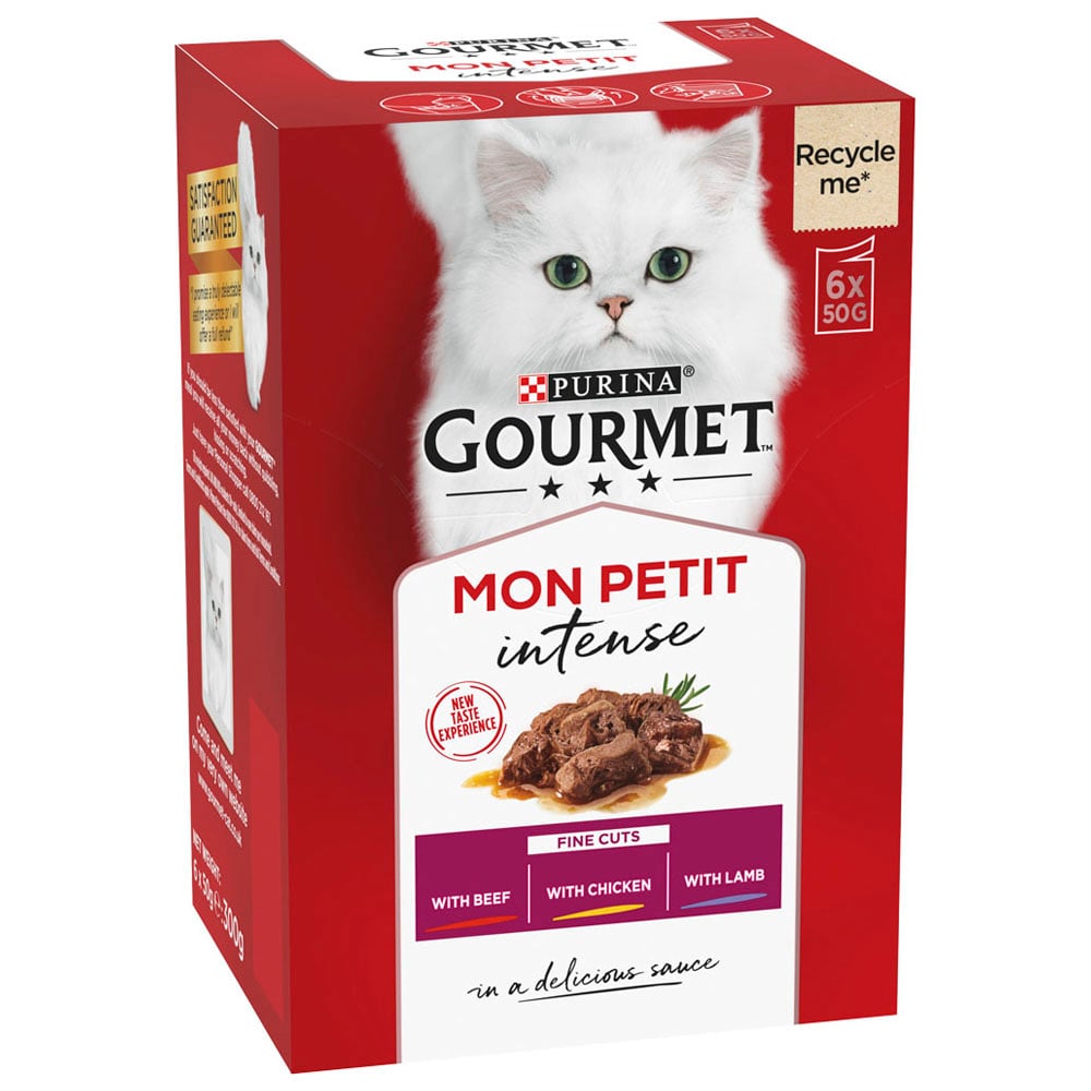 Gourmet Mon Petit Cat Food Pouches Meat 6 x 50g Image 2