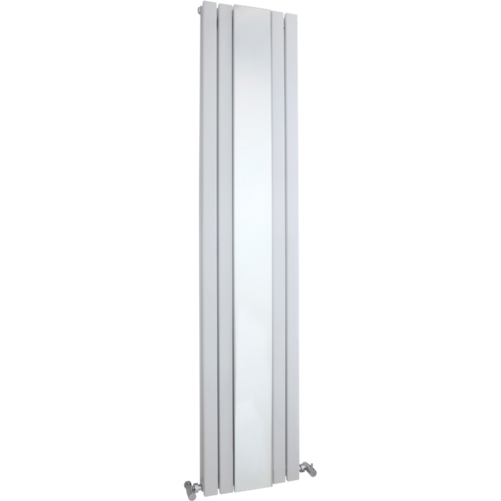nuie Sloane Satin White Double Panel Designer Radiator 1800 x 381mm Image 1