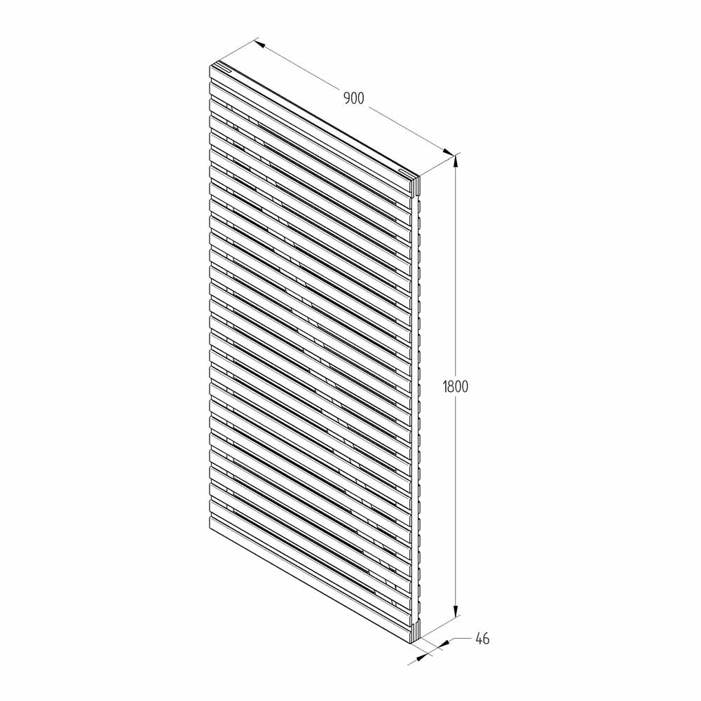 Forest Garden 6ft  Double Slatted Gate Image 3