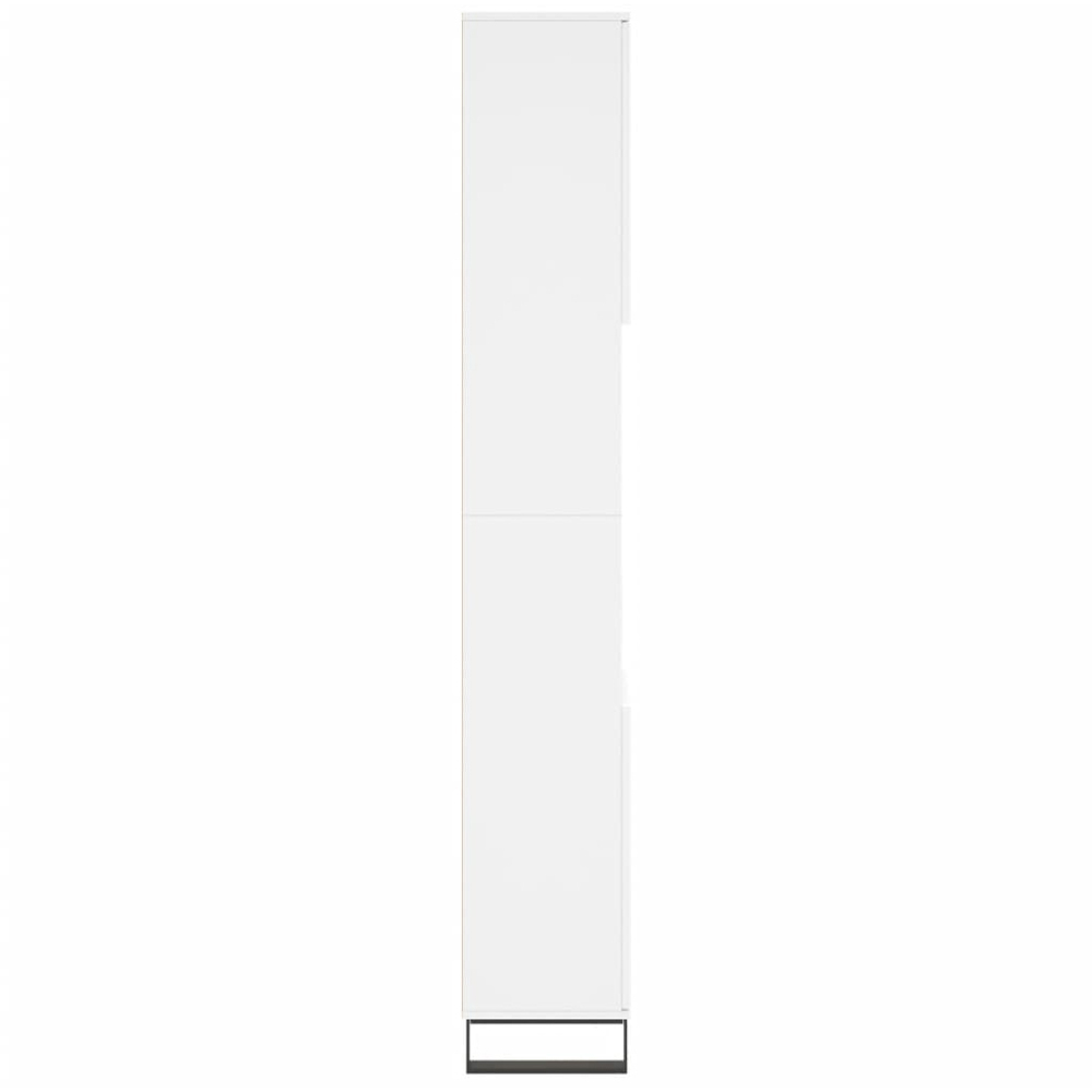 vidaXL 2 Door 2 Open Shelf White Bathroom Cabinet Image 7