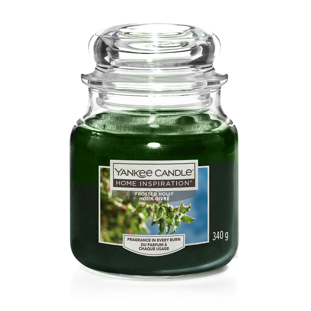 Yankee Candle Medium Jar Frosted Holly 340g Image