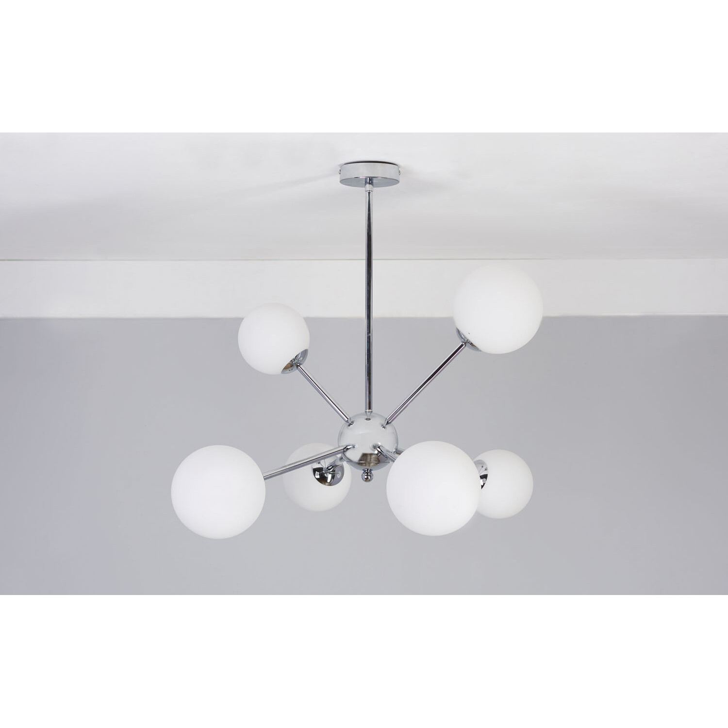Astrid Silver 6 Light Ceiling Fitting Image 6