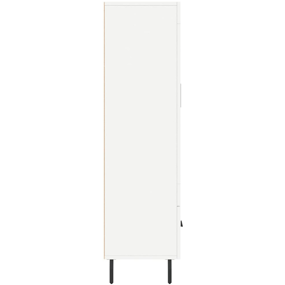 vidaXL 2 Glass Door Single Drawer White Highboard Image 7