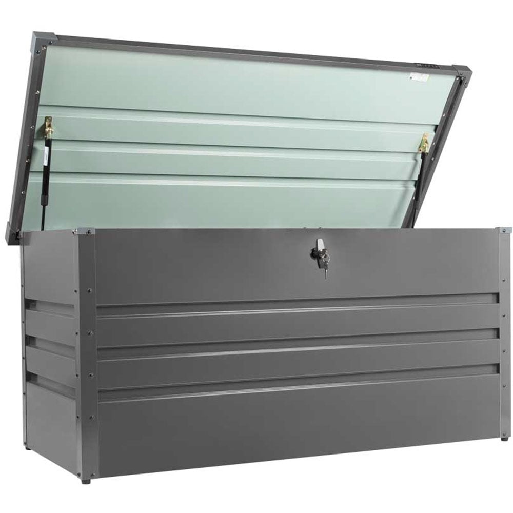 Zipper ZI-GAB132AN 130cm Grey Steel Garden Storage Box Image 2