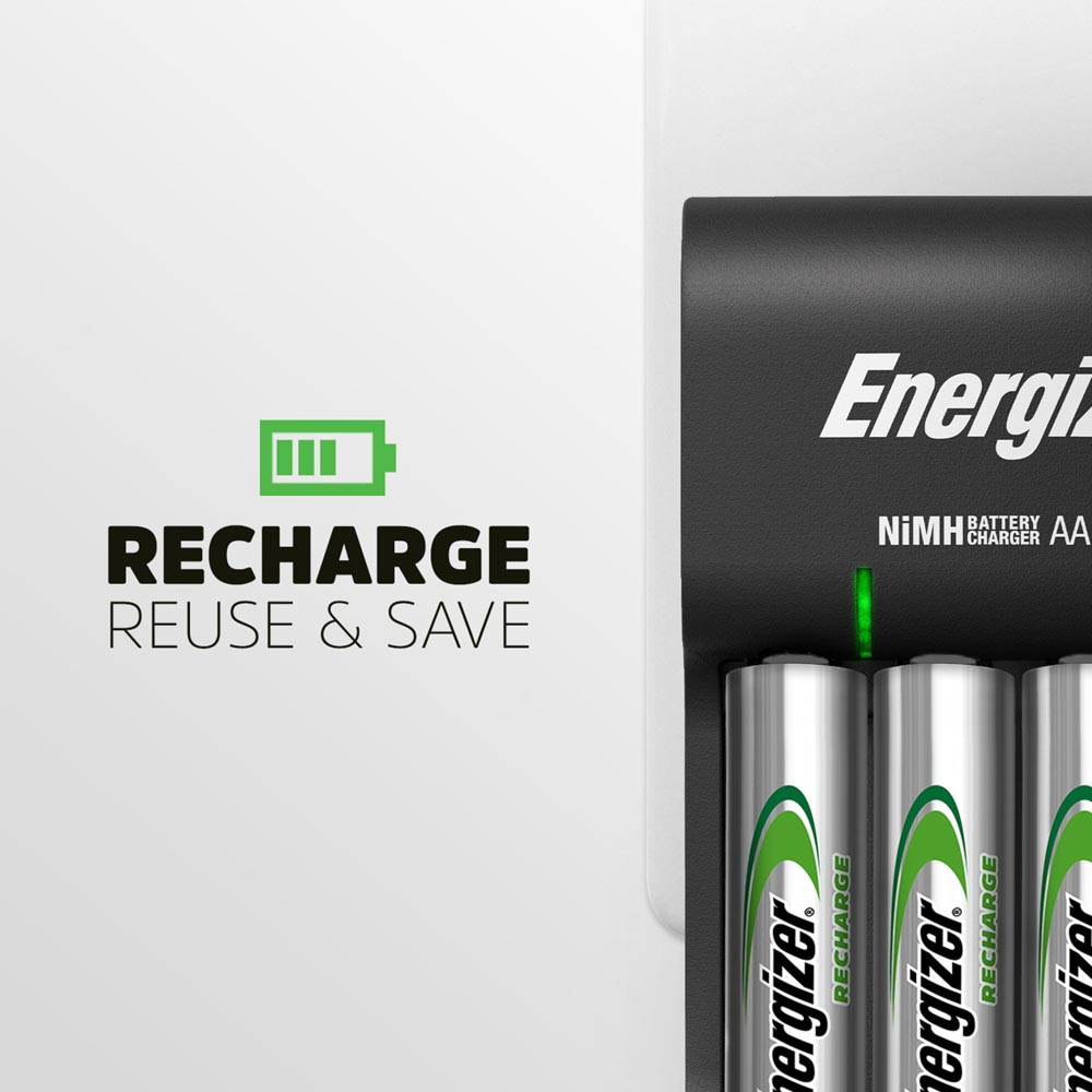 Energizer Recharge NiMH Rechargeable AA and AAA Batteries Base Charger Image 7