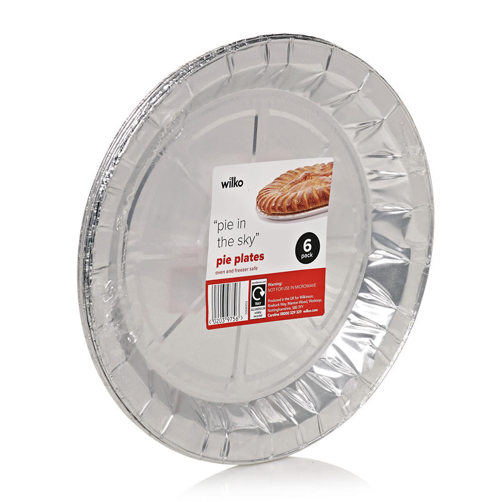 Wilko 23cm Foil Pie Plates Aluminium 6 Pack Image