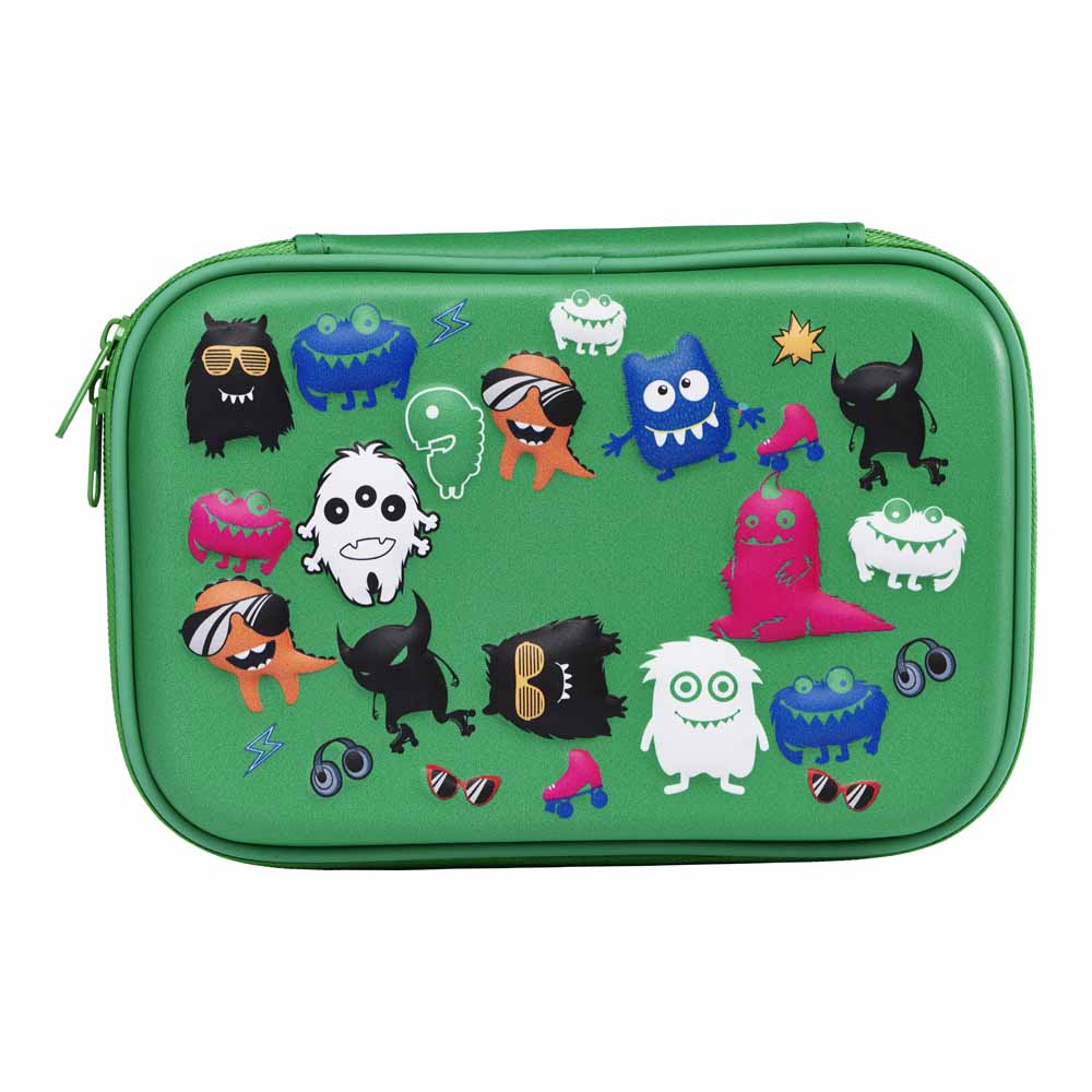 Wilko Hard Pencil Case with Monsters Characters Image