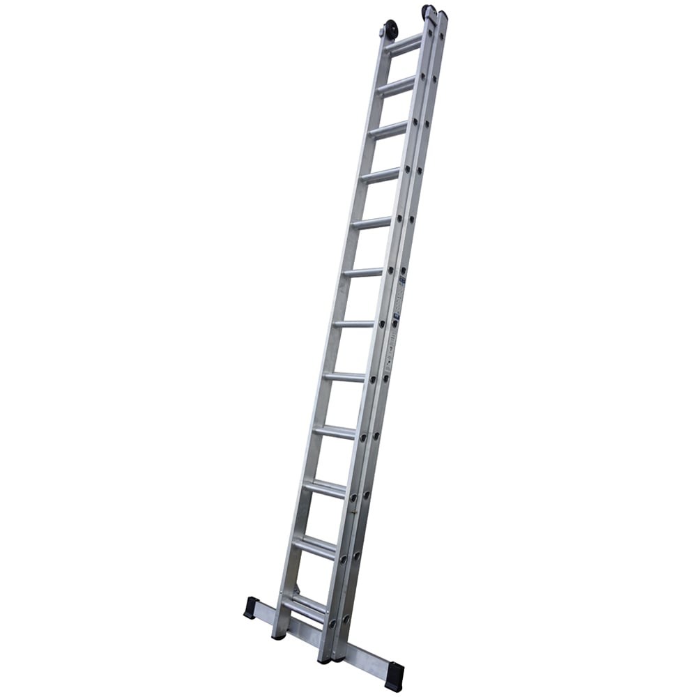 Lyte Ladders & Towers LytePro+ EN131-2 Professional Industrial 2 Section 12 Rung Extension Ladder Image 1